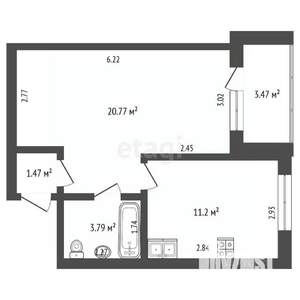 1-к квартира, вторичка, 38м2, 13/14 этаж