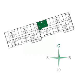 2-к квартира, строящийся дом, 59м2, 2/17 этаж