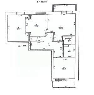 3-к квартира, вторичка, 82м2, 13/18 этаж
