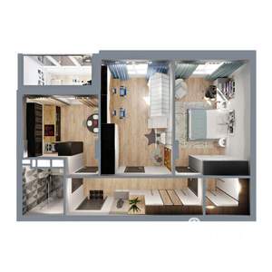 2-к квартира, строящийся дом, 59м2, 13/17 этаж