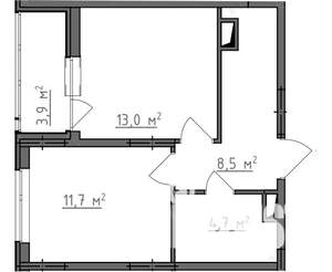 1-к квартира, вторичка, 40м2, 8/9 этаж