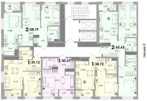 2-к квартира, вторичка, 66м2, 16/17 этаж
