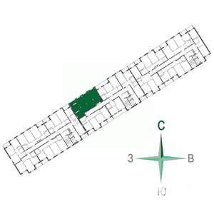 3-к квартира, строящийся дом, 80м2, 17/17 этаж