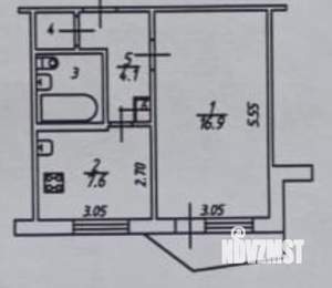 1-к квартира, вторичка, 32м2, 4/9 этаж