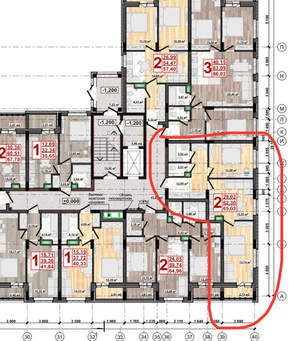 2-к квартира, вторичка, 66м2, 2/9 этаж