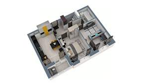 2-к квартира, строящийся дом, 58м2, 17/17 этаж