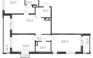 3-к квартира, вторичка, 89м2, 6/9 этаж