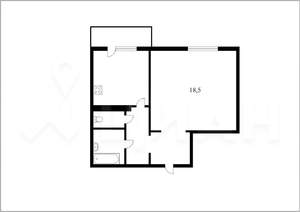 1-к квартира, вторичка, 38м2, 3/9 этаж