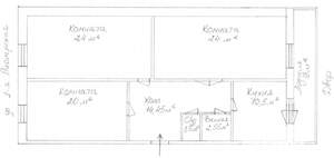 3-к квартира, вторичка, 101м2, 2/4 этаж