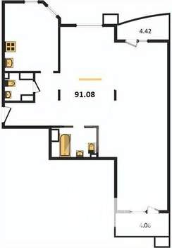 3-к квартира, сданный дом, 92м2, 10/17 этаж