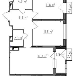 2-к квартира, вторичка, 60м2, 2/9 этаж