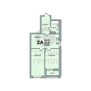 2-к квартира, вторичка, 58м2, 7/8 этаж