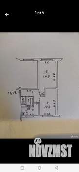 2-к квартира, вторичка, 41м2, 1/5 этаж