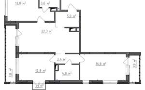 3-к квартира, вторичка, 89м2, 4/9 этаж