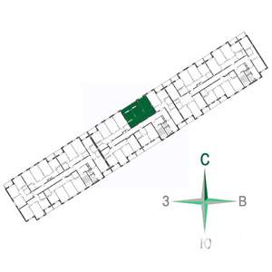 2-к квартира, строящийся дом, 57м2, 4/17 этаж