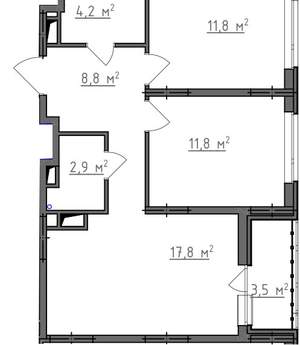 2-к квартира, вторичка, 59м2, 7/9 этаж
