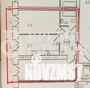 2-к квартира, вторичка, 62м2, 7/7 этаж