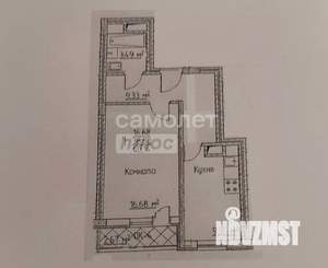 1-к квартира, вторичка, 39м2, 6/17 этаж