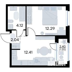 1-к квартира, вторичка, 32м2, 16/17 этаж