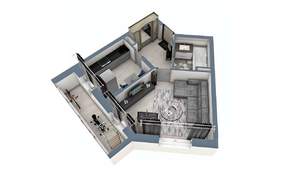 1-к квартира, строящийся дом, 40м2, 6/17 этаж