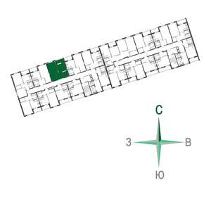 1-к квартира, вторичка, 38м2, 15/17 этаж