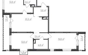 3-к квартира, вторичка, 88м2, 2/9 этаж