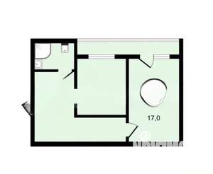 1-к квартира, вторичка, 34м2, 3/9 этаж