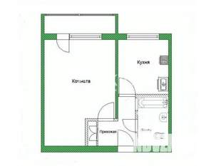 1-к квартира, вторичка, 33м2, 4/5 этаж