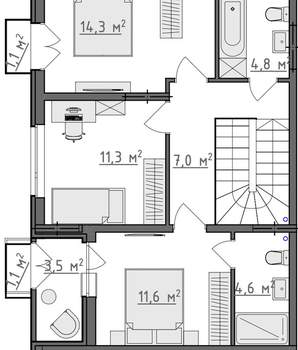 4-к квартира, вторичка, 99м2, 1/9 этаж