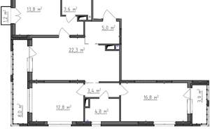 3-к квартира, вторичка, 89м2, 3/9 этаж