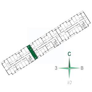 1-к квартира, строящийся дом, 40м2, 16/17 этаж