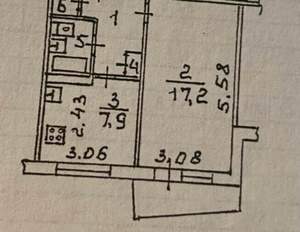 1-к квартира, вторичка, 33м2, 3/9 этаж