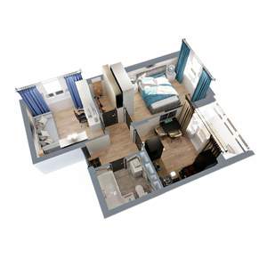 2-к квартира, вторичка, 45м2, 10/17 этаж