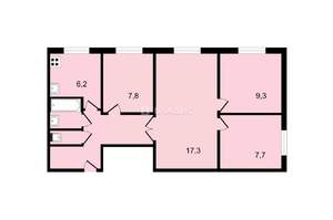 4-к квартира, вторичка, 61м2, 2/5 этаж