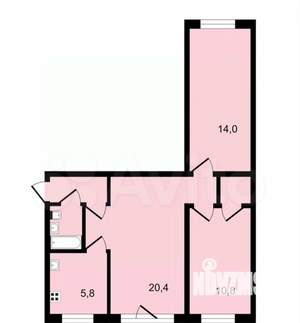 3-к квартира, вторичка, 58м2, 1/5 этаж
