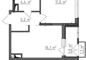 1-к квартира, вторичка, 39м2, 8/9 этаж