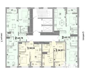 1-к квартира, вторичка, 34м2, 5/17 этаж