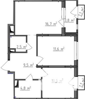2-к квартира, вторичка, 58м2, 5/9 этаж