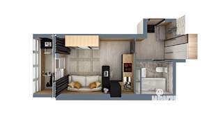 Студия квартира, вторичка, 27м2, 16/17 этаж