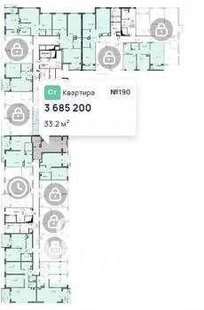 Студия квартира, вторичка, 33м2, 5/9 этаж