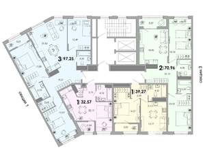 2-к квартира, вторичка, 71м2, 6/17 этаж